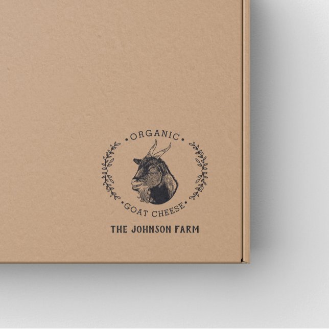 Carimbo De Borracha Nome da Fazenda de Leite de Queijo de Cabra  (Criador carregado)