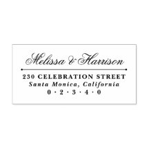 Nome de Casamento de Script Elegante Endereço de R