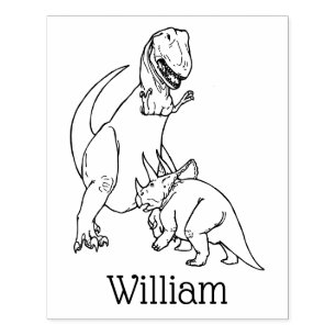 Carimbo De Borracha Nome de dinossauro Triceratops Tyrannosaurus feroz