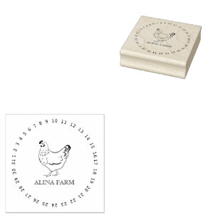 Carimbo De Borracha Nome de Fazenda de frango personalizado Cartonag