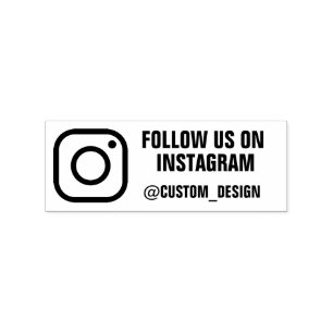 Carimbo De Borracha Nome de Usuário do Instagram Personalizado   Siga-