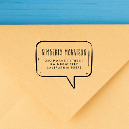 Carimbo De Borracha Nome do Balão de Fala e Endereço