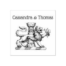 Nome do Casal Lion Tower Fleur de Lis Crest C