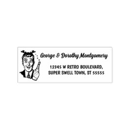 Carimbo De Borracha Nome do Homem e Endereço de Devolução do Natal Ret