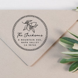 Carimbo De Borracha Nome do limão do quadro Whimsical e endereço de de