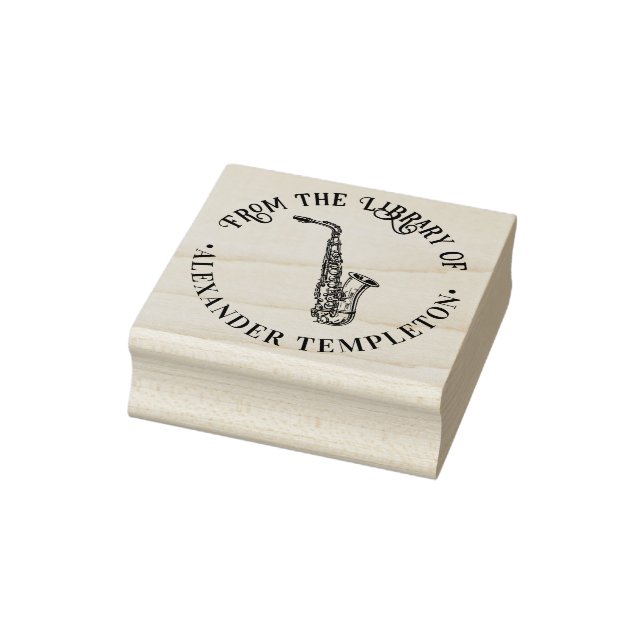 Carimbo De Borracha Nome do Livro da Biblioteca do Instrumento Musical (Carimbo)