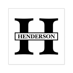 Carimbo De Borracha Nome do Monograma Simplesmente