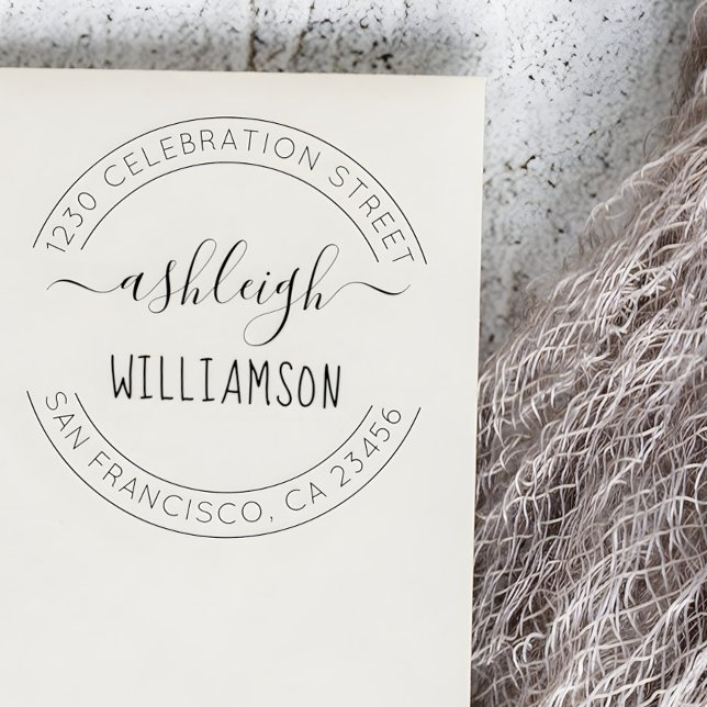 Carimbo De Borracha Nome do Script Personalizado e Nome da Família End (Criador carregado)