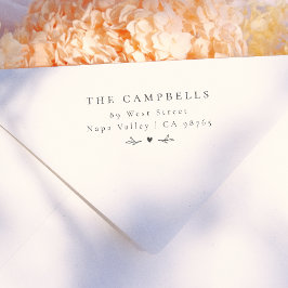 Carimbo De Borracha Nome e Endereço Botânico Simples Elegante