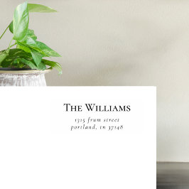 Carimbo De Borracha Nome e endereço de devolução personalizados elegan