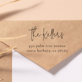 Carimbo De Borracha Nome e endereço residencial da família Chic modern