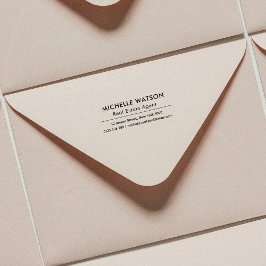 Carimbo De Borracha Nome e endereço simples Empresa de corretores corp