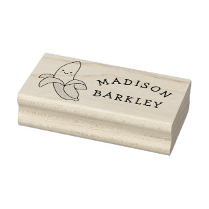 Carimbo De Borracha Nome Kawaii Cute de Banana Kid