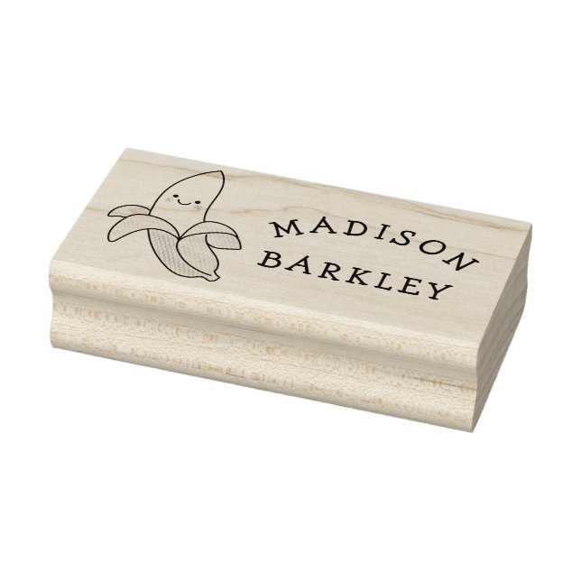 Carimbo De Borracha Nome Kawaii Cute de Banana Kid (Carimbo)