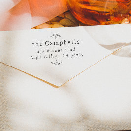 Carimbo De Borracha Nome mínimo da família botânica e endereço de devo