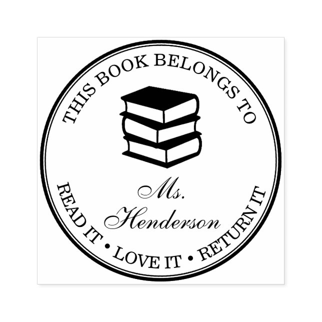 Carimbo De Borracha Nome Personalizado A Que Este Livro Pertence (Impressão)