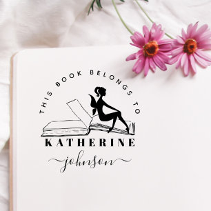 Carimbo De Borracha Nome Personalizado Da Fada Do Livro Vintage Da Bib