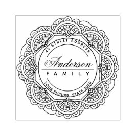 CARIMBO DE BORRACHA NOME PERSONALIZADO DA FAMÍLIA DO ORNAMENTADO CLASS