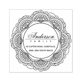 CARIMBO DE BORRACHA NOME PERSONALIZADO DA FAMÍLIA DO ORNAMENTADO CLASS