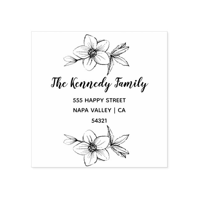 Carimbo De Borracha Nome Personalizado da Família Retornar Fluxos e Sc (Impressão)