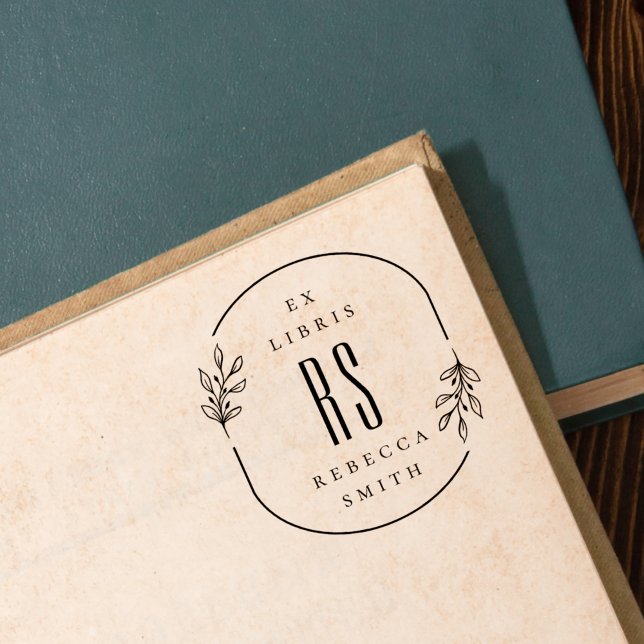 Carimbo De Borracha Nome Personalizado das Folhas Desenhadas Manualmen (Criador carregado)