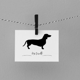 Carimbo De Borracha Nome Personalizado De Dachshund Minimalista Cujo