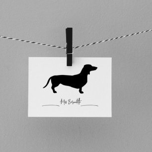 Carimbo De Borracha Nome Personalizado De Dachshund Minimalista Cujo