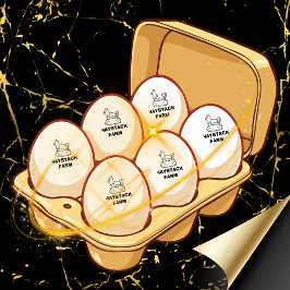 Carimbo De Borracha Nome Personalizado de Galinha Rústica Ovo Amor