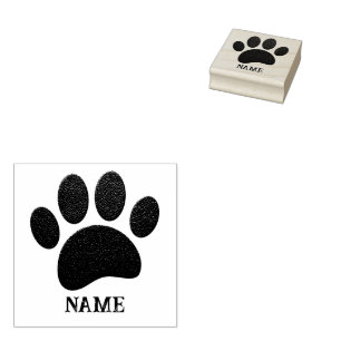 Carimbo De Borracha Nome Personalizado de Impressão de Pata de Cão de