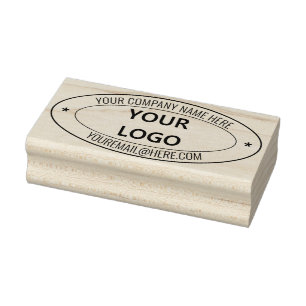 Carimbo De Borracha Nome personalizado do logotipo da empresa Email Ca