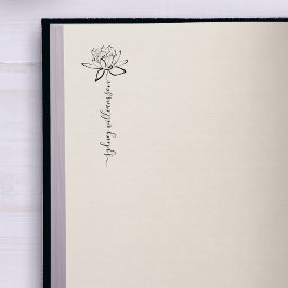 Carimbo De Borracha Nome Personalizado do Script Elegante Whimsical Lo