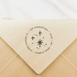 Carimbo De Borracha Nome Personalizado do Sparkles de Natal Endereço d