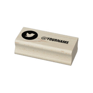 Carimbo De Borracha Nome personalizado do Twitter, Siga-me no Twitter