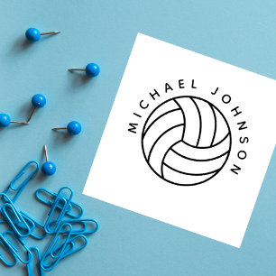 Carimbo De Borracha Nome Personalizado Esporte Volei