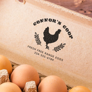 Carimbo De Borracha Nome Rustic Stencil Fazenda Hen Silhouette & Conta