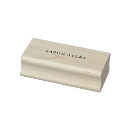 Carimbo De Borracha Nome Serif Simples Impresso Moderno e Elegante