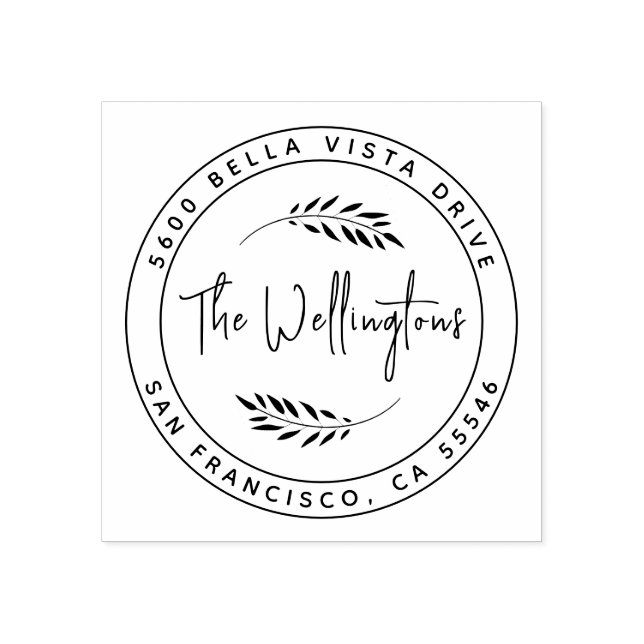 Carimbo De Borracha Nome Simples da Família Botânica Endereço de Devol (Impressão)