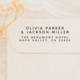 Carimbo De Borracha Nomes de Casais de Endereço de Retorno Mínimo Mode