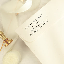 Carimbo De Borracha Nomes de Casais formais Endereço de devolução simp