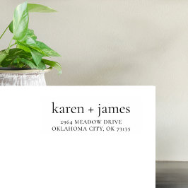 Carimbo De Borracha Nomes de Casais Personalizados com Endereço de Ret