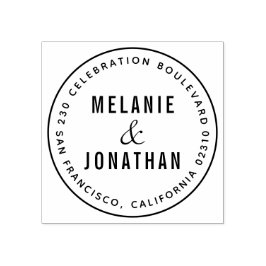 Carimbo De Borracha Nomes De Casamento Criam Seu Próprio Endereço De R