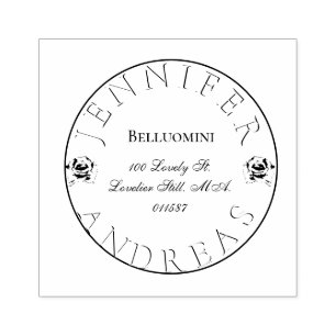 Carimbo De Borracha Nomes de recém-casados e selo de borracha de ender