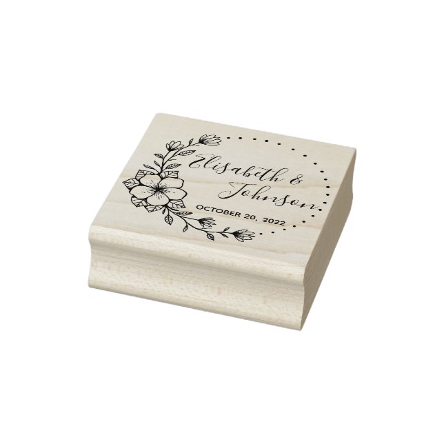 Carimbo De Borracha Nomes Florais Botânicos Casamento (Carimbo)