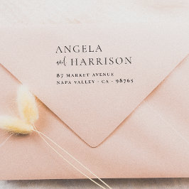 Carimbo De Borracha Nomes Simples e Elegantes Endereço de Devolução de