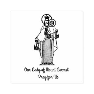 Carimbo De Borracha Nossa senhora de Monte Carmelo w Scapular