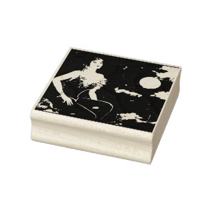 Carimbo De Borracha Noturno em um terraço de Paris