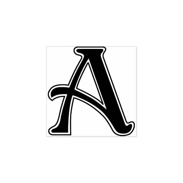 Carimbo De Borracha Nouveau - Letra A Monograma (Impressão)