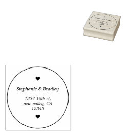 Carimbo De Borracha Novo Casamento de Script Elegante Simples Moderno