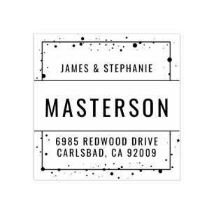 Carimbo De Borracha Novo Endereço da Família Doméstica