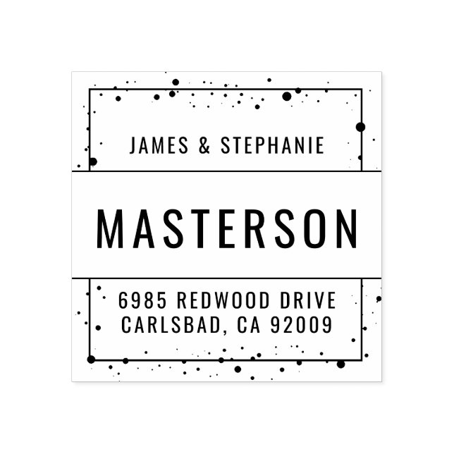 Carimbo De Borracha Novo Endereço da Família Doméstica (Impressão)